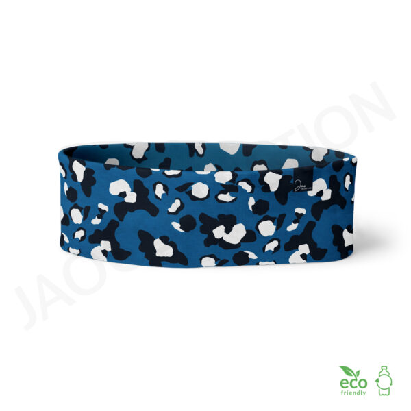 Bandeau ultra doux 100% Eco Responsable LEOPARD BLEU